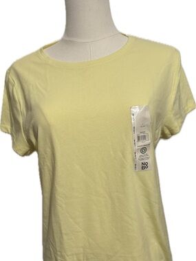 NOBO Women's Short Sleeve Crewneck T-Shirt - Pale Yellow